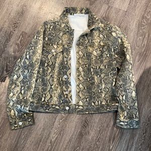 MNML snake print trucker jacket - M
